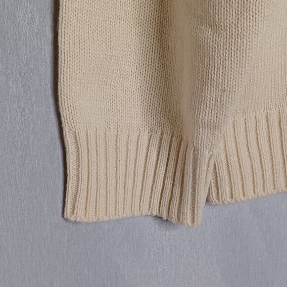 Black Pike Nasa Bear Sweater Mens XL Beige Knit Long Sleeve Blokecore Striped - Picture 5 of 9